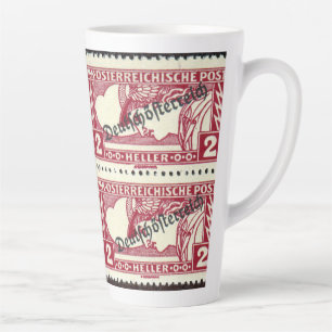 Tasse Latte Art Faux autrichien Postage Timbres