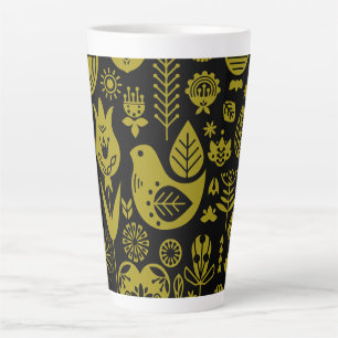 Tasse Latte Art Motif nordique scandinave