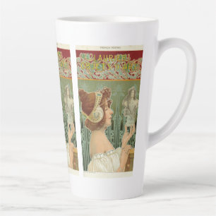 Tasse Latte Art nouveau femme Art français henri livemont Lot