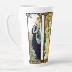 Tasse Latte Art nouveau Lady Bird Swan Peacock Dove Latug