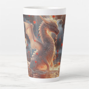 Tasse Latte Art numérique de dragon de glace bébé