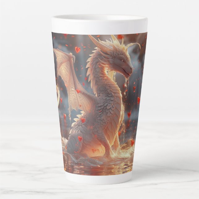 Tasse Latte Art numérique de dragon de glace bébé (Devant)