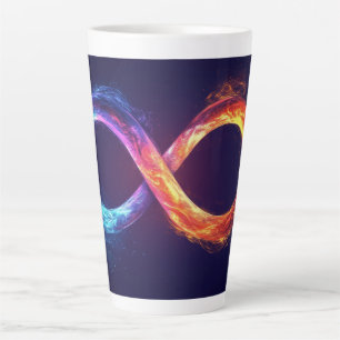 Tasse Latte Art numérique du symbole du logo de l'infini