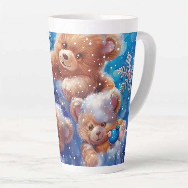 Tasse Latte Art numérique Teddy Bear (Angle droit)