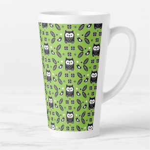 Tasse Latte Art populaire de Chouette scandinave