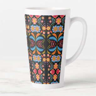 Tasse Latte Art populaire floral moderne