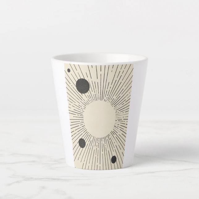 Tasse Latte Art spatial rétro (Devant)