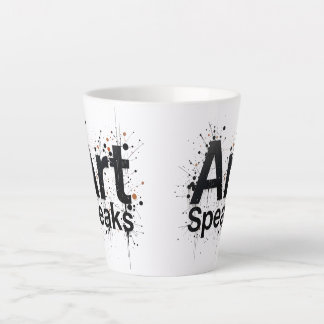 Tasse Latte Art SpeaksElegant Inspirational Art Quote