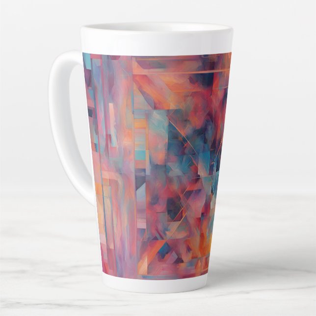 Tasse Latte Arty rouge grand (Angle gauche)