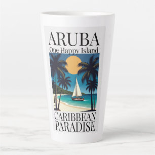 Tasse Latte Aruba, une île heureuse