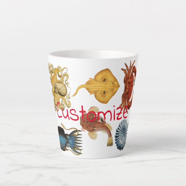 Tasse Latte Association d'apaces de mer uniques Thunder_Cove (Devant)