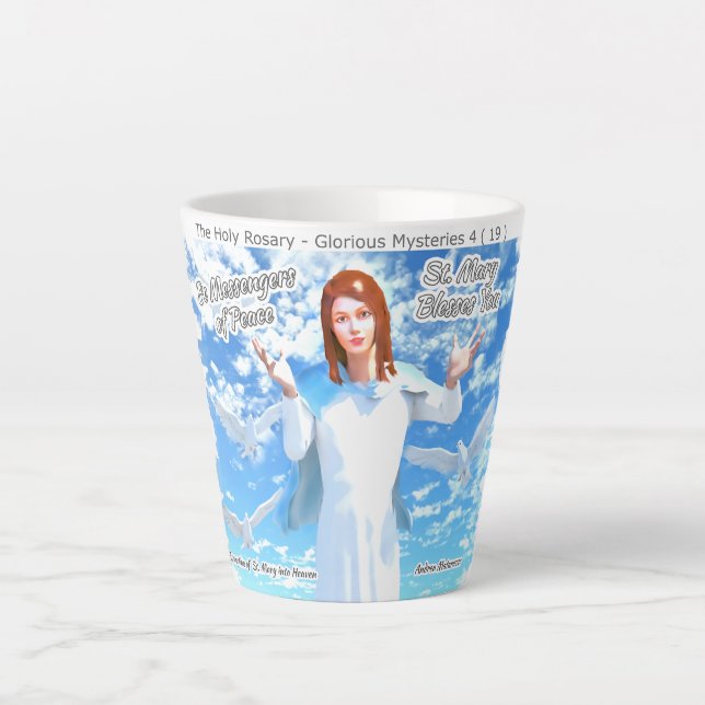Tasse Latte Assomption de Sainte Marie au Ciel (Devant)