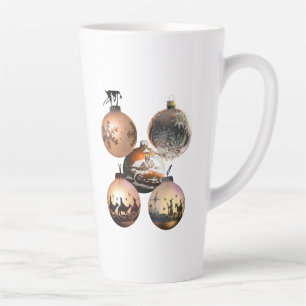 Tasse Latte Assortiment d'ornements de Noël classiques