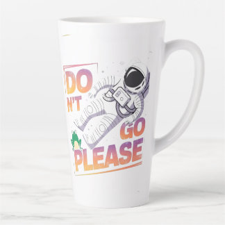 Tasse Latte Astronaute Flottant dans l'Espace Aventure Cosmiqu