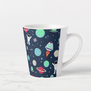 Tasse Latte Astronautes Planètes Fusées et Aliens