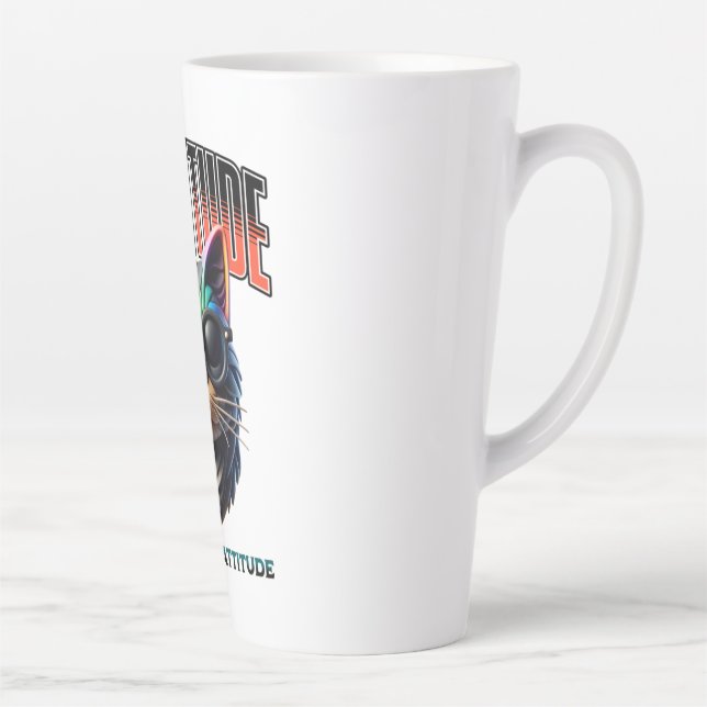 Tasse Latte Attitude de Chat de Rue – Kitty Sarcastique Drôle (Droite)
