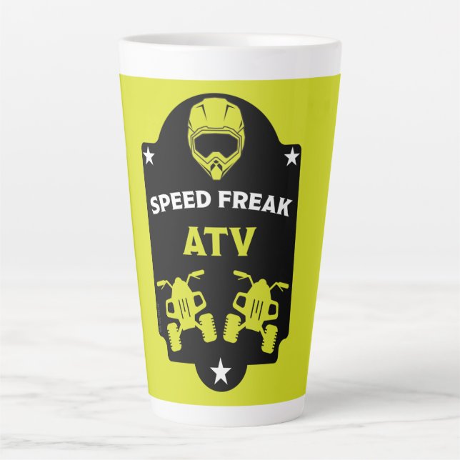 Tasse Latte Atv quad aventures (Devant)