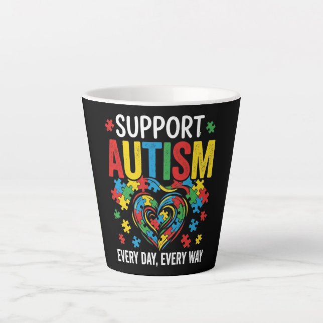 Tasse Latte Autism awareness (Devant)