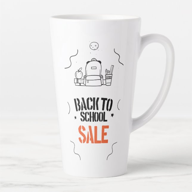 Tasse Latte Autocollant mural (Droite)