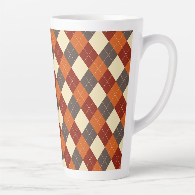 Tasse Latte Automne/Automne En vichy motif (Droite)