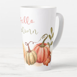 Tasse Latte Automne - Citrouille Bonjour Automne
