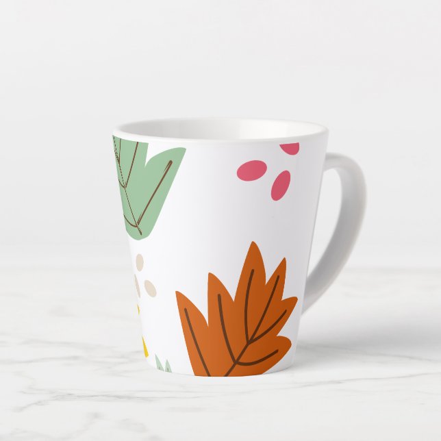 Tasse Latte Automne Leaf Automne Fun (Angle droit)