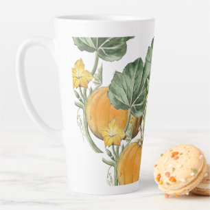 Tasse Latte Automne Vintage Citrouilles