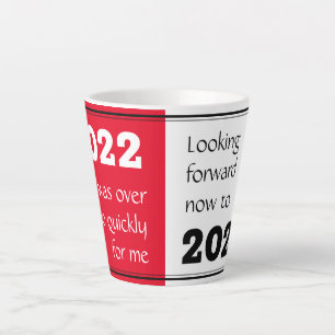 Tasse Latte AVENIR 2020   Avancer 2021   Nouvel an ROUGE
