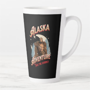 Tasse Latte Aventure Bigfoot en Alaska Art Rétro de la Nature