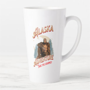 Tasse Latte Aventure Bigfoot en Alaska Art Rétro de la Nature