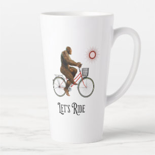 Tasse Latte Aventure cycliste amusante de Bigfoot rétro