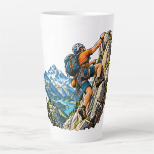 Tasse Latte Aventure d'escalade pour les grimpeurs de montagne