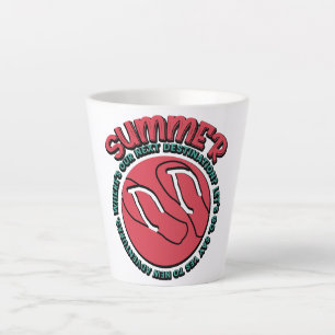 Tasse Latte Aventure d'été Flip-Flops & Travel Inspiré