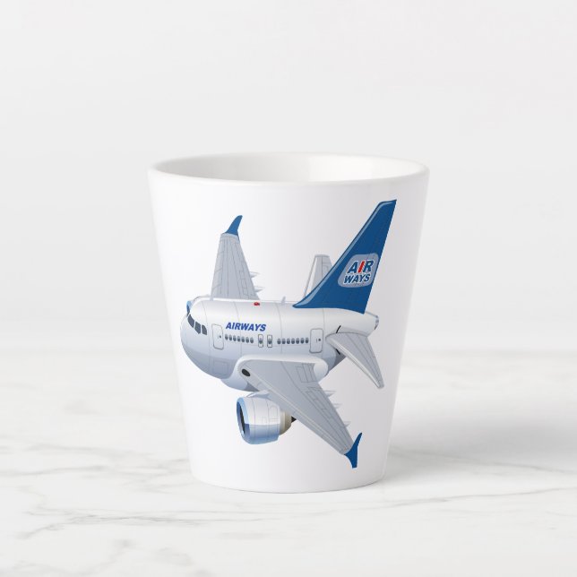 Tasse Latte Avion de dessin (Devant)