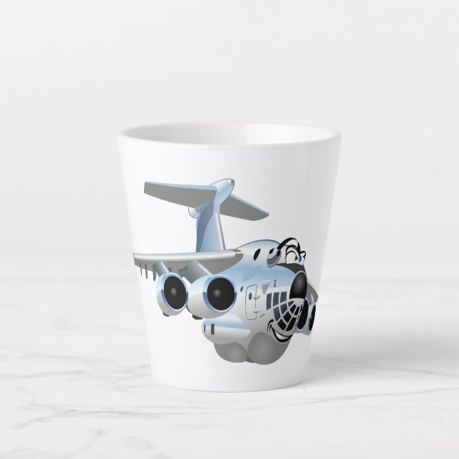 Tasse Latte Avion de dessin (Devant)