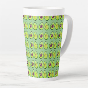 Tasse Latte Avocado Green Vegan Foodie végétarien