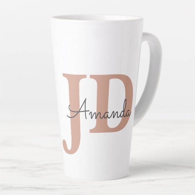 Tasse Latte Avocat adorable Diplôme JD Nom personnalisé (Angle droit)