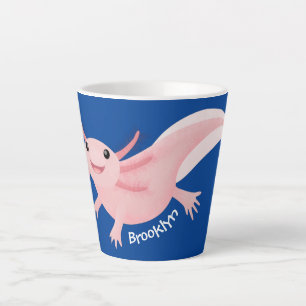 Tasse Latte axolotl rose pâle