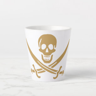 Tasse Latte Aztec Gold Crâne et cutlass Pirate Calico Jack
