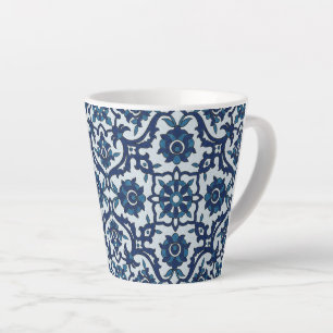 Tasse Latte Azulejos Floral Carrelage Motif