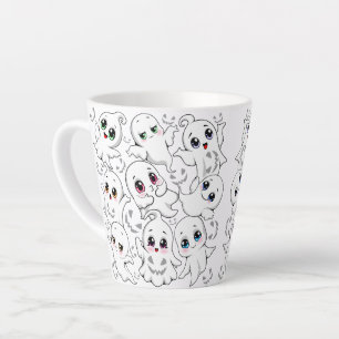 Tasse Latte Baby Ghosts Éffrayant mignon Halloween humeur