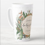 Tasse Latte Baby shower des bois<br><div class="desc">Thème Woodland. Des aquarelles peintes à la main et de la typographie moderne viennent compléter mon design. Personnalisez ce joli thème Forrest Forrest Shower Woodland avec vos détails de baby shower facilement et rapidement, appuyez sur le bouton customiser pour réorganiser davantage, et formater le style et le placement du texte....</div>
