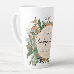 Tasse Latte Baby-Shower Thème Forêt