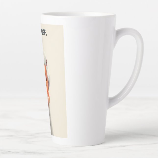 Tasse Latte Back Off Goose – Funny Confrontational Animal Desi (Droite)