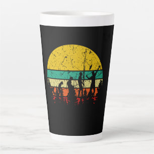 Tasse Latte Badminton Evolution Retro Joueur Badminton