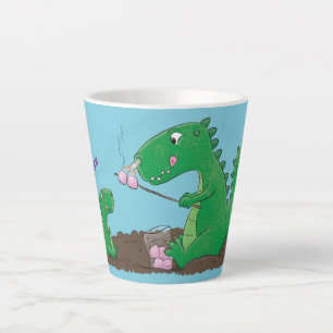 Tasse Latte Baguettes mignonnes grillant des marshmallows dess