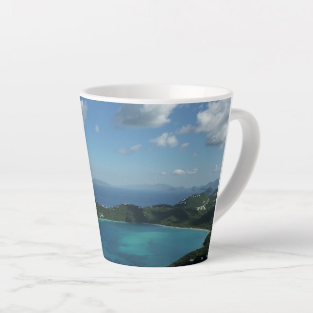 Tasse Latte Baie de Magens, scene de l'île St Thomas Beautiful (Angle droit)