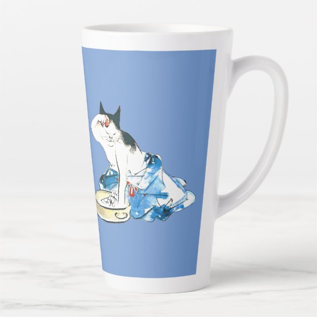 Tasse Latte Bain japonais de chats humoristique II (Droite)