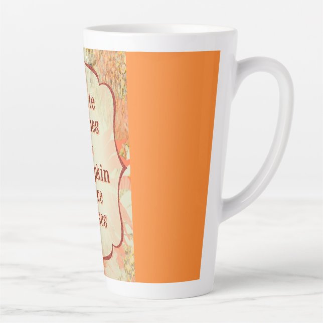 Tasse Latte Baisers à épices citrouilles - Carte de voeux d'au (Droite)