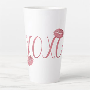 Tasse Latte Baisers rose XOXO